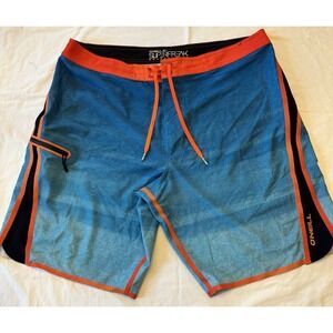 Classic O'Neill Superfreak Mens 38‎ Board Shorts Teal Orange Surf Beachwear Teen